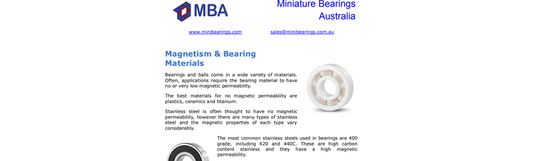Magnetism & Bearing Materials