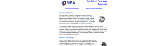 Myonic Dental & Medical Technology Information