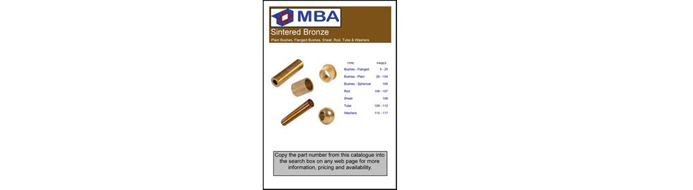 Free PDF Sintered Bronze Bushes Catalogue