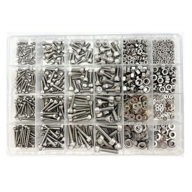 1063730 | AST-CAP-MS-880 --- Small Parts Assortment Kits - Selection Screws 880 - Metric Cap Screws, Washers and Nuts - Stainless Steel 304 Similar to A2, 18-8 HRB80