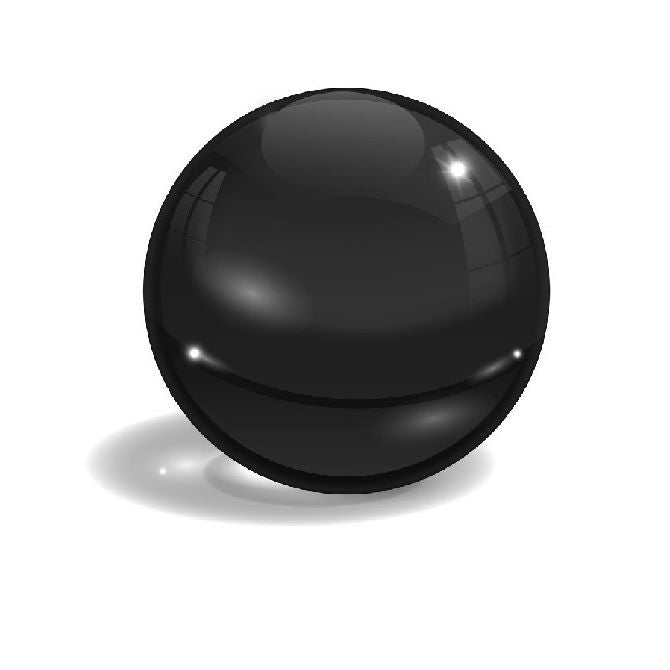 1002873 | BL-00100-BG-G25 (PK-5) --- Glass Balls - 1 mm Black Glass - AFBMA Grade 25 Fused Silica Ball
