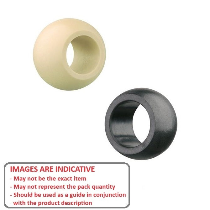 1100109 | BLB-01270-00600-W3 (10 Pcs) --- Bored Balls - 12.7x6x9 mm - Plastic Ball