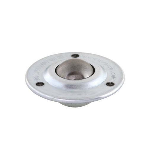 Flange Mount Ball Transfer Units - 15 kg - 10.2x22.2 mm - Carbon Steel