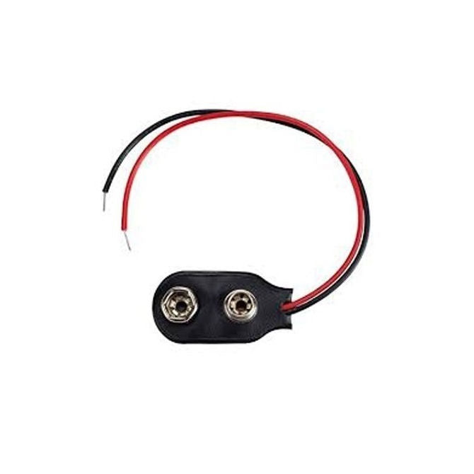 1000095 | BAT-HOL-9V-WS (2 Pcs) --- Holders Battery Accessories - 9V Snap On 9V Battery - - - Plastic