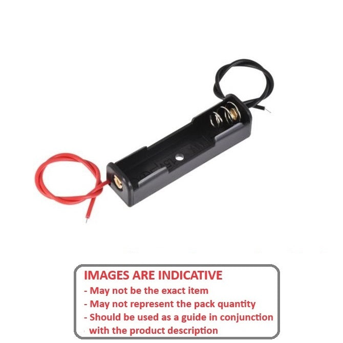 1000018 | BAT-HOL-AAA-01 (9 Pcs) --- Holders Battery Accessories - AAA Battery Holder 1 x AAA - 50 x 12 x 13 - Acetal