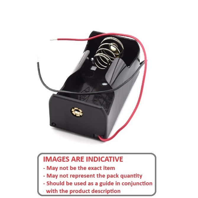1000020 | BAT-HOL-D-01 (2 Pcs) --- Holders Battery Accessories - D Cell Battery Holder 1 x D Cell - 71 x 71 x 31 - Acetal
