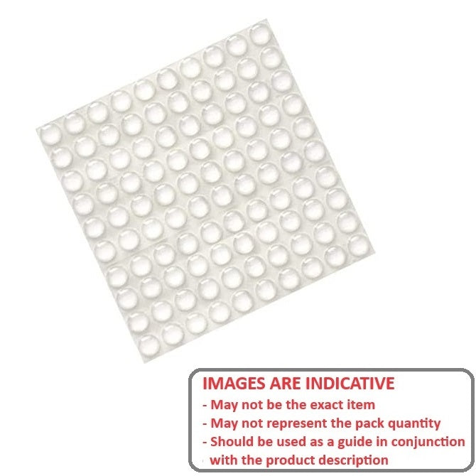 1225406 | RSB-25RS (Sheet) --- Polyurethane Self Adhesive Bumpers - Type Cylindrical 12.7x6.35 mm - Polyurethane Bumper