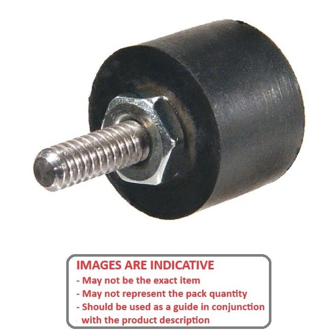 1118907 | FRB-330RS --- Cylindrical Male Thread Bumpers - 19.05x15.875 mm - 5/16-18 UNC - 7.94mm - Standard - Polyurethane Bumper