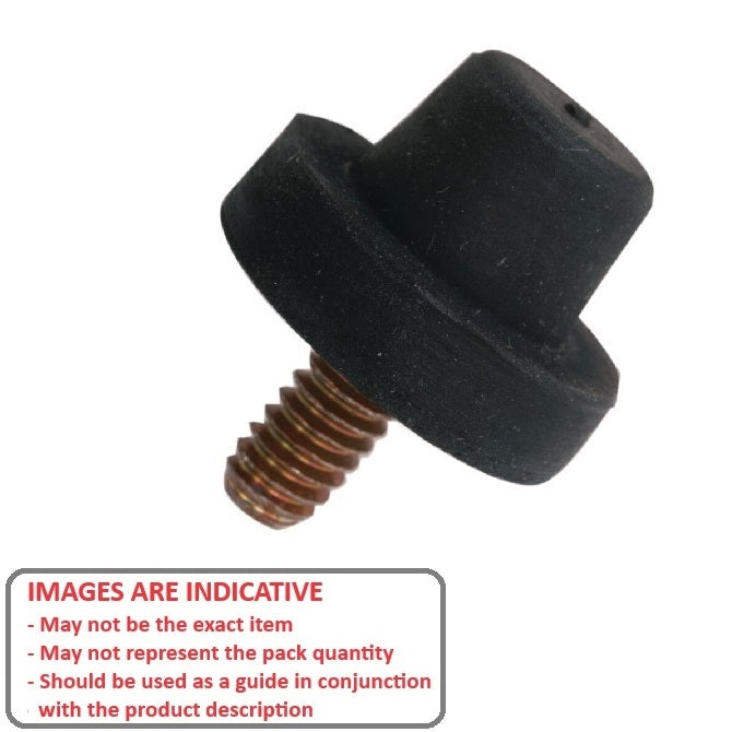 1128352 | CSP-024-17-064C --- Buffer Mounts - 23.8x16.5 mm - 1/4 UNC - 20 TPI - Special Purpose - Natural Rubber Mount