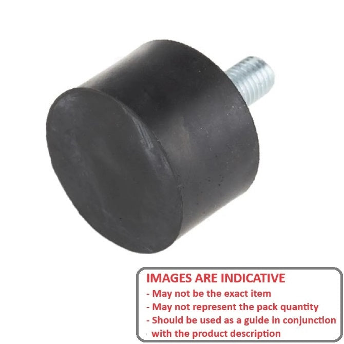 1089301 | CMB010-08-040M-R60 (2 Pcs) --- Buffer Mounts - 10x8 mm - M4x0.7 Male - Natural Rubber Mount