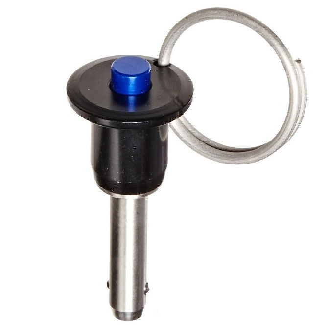 1094562 | BLP-095-0127-BT-S4 (Each) --- Ball Lock Pins - 9.53x12.7 mm - 304 Stainless Steel Shank / Aluminium Handle Button Handle Pin
