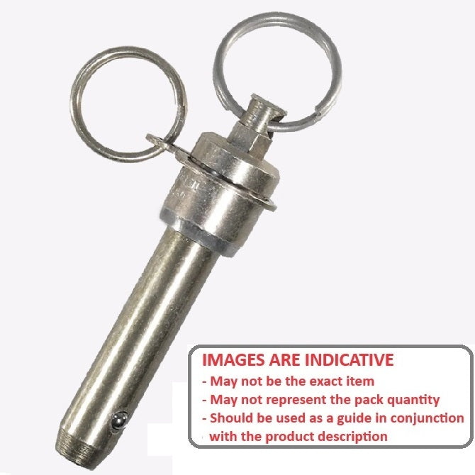 1073273 | BLP-064-0635-DR-S17 --- Ball Lock Pins - 6.35x63.5 mm - 17-4 PH Stainless Double Acting Pin