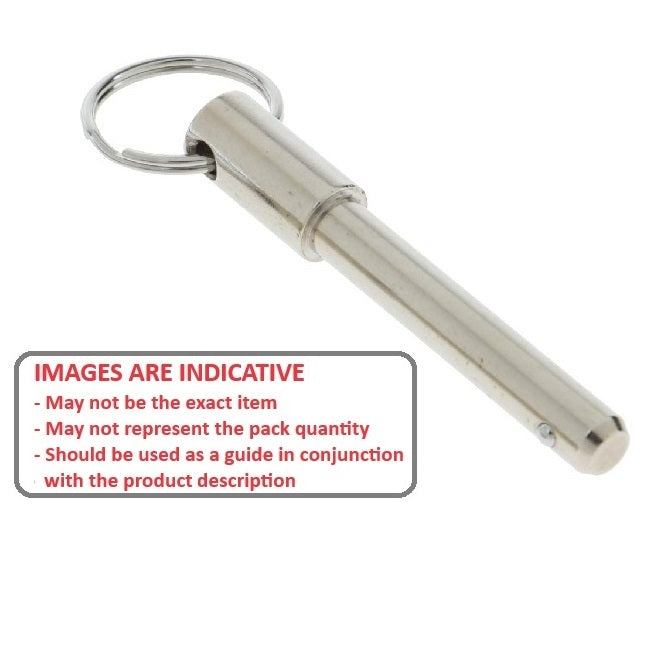 1073112 | BLP-064-0508-RSH-C --- Ball Lock Pins - 6.35x50.8 mm - Carbon Steel Shoulder Type Pin