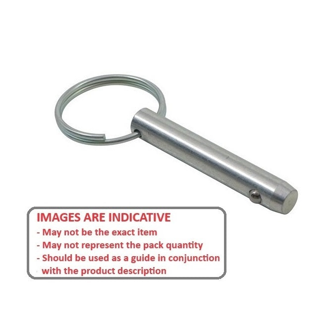 1056403 | BLP-048-0254-K1-S3 --- Ball Lock Pins - 4.76x25.4 mm - 303 Stainless Steel Keyring Style Pin