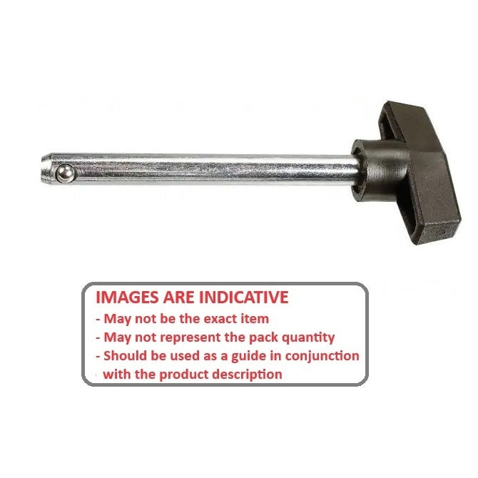 1073369 | BLP-064-0762-T-PC (25 Pcs) --- Ball Lock Pins - 6.35x76.2 mm - Carbon Steel No Shoulder Pin