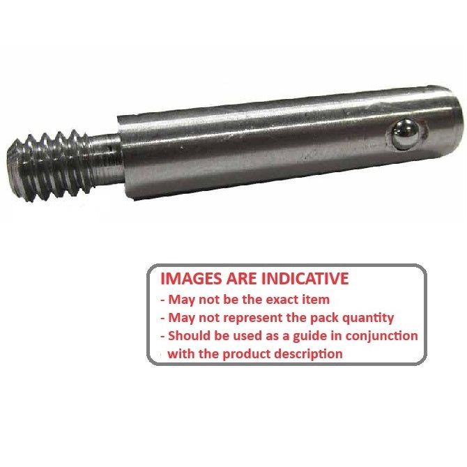 1056403 | BLP-048-0254-THR-S3 --- Ball Lock Pins - 4.76x25.4 mm - 303 Stainless Steel Threaded End Stainless Steel Pin