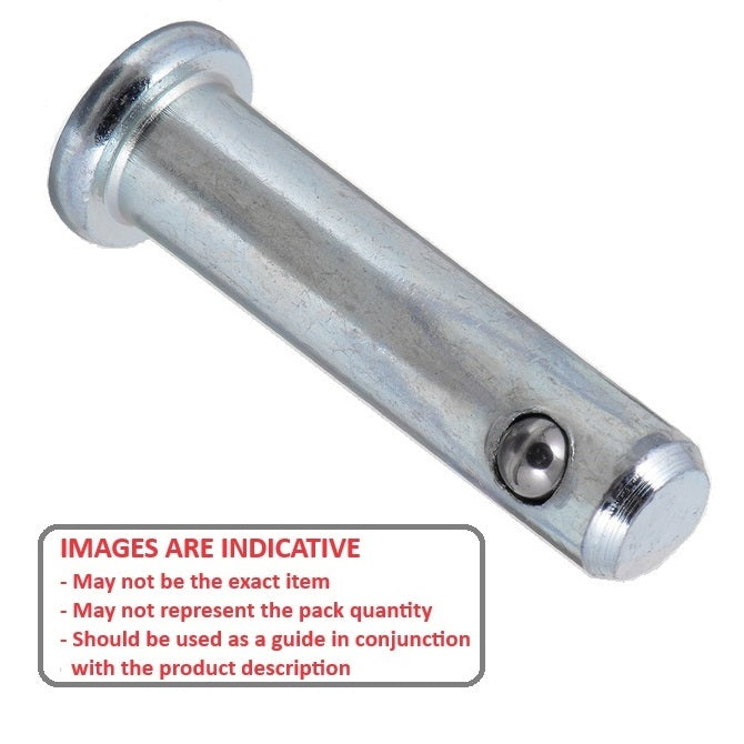 1078067 | BLP-079-0286-CZ --- Clevis Pins - 7.94x28.58x38.1 mm Self Locking Zinc Plated - Zinc Plated Low Carbon Steel Pin