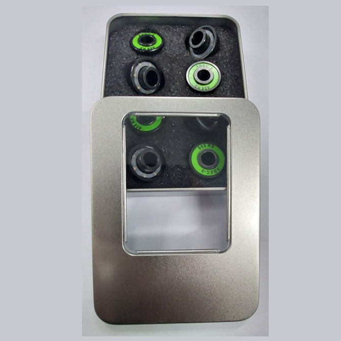 1223716 | W608-1-RG-SKATE-PK8 (8 Pcs) --- Skate Board and Skating Bearings - For general skating Extended inner ring one side - SET OF 8 Bearings - 8x22x7 inner width 12.5 - - Chrome Steel / Nylon Cage Bearing