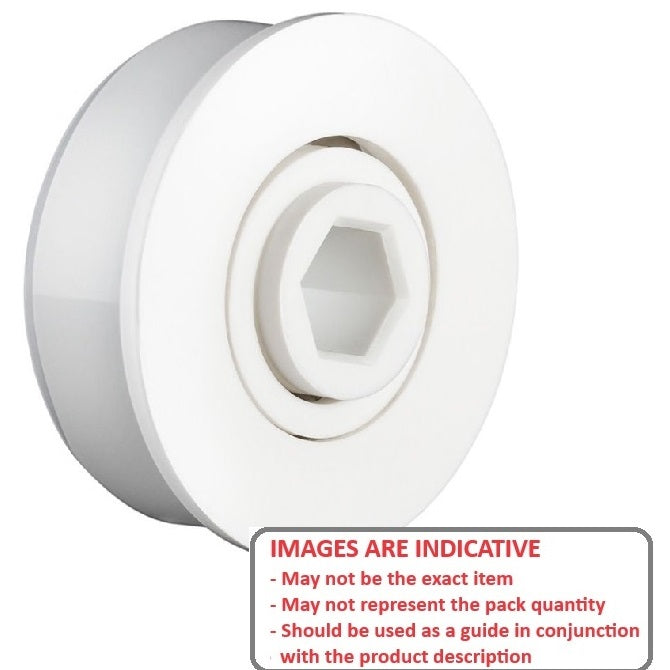 1094360 | CB-381-111H-18L-PS --- Conveyor Bearings - 11.11x38.1x17.78 mm / 23.62 mm Single Row - Polypropylene Races with Stainless Steel 316 Balls Bearing