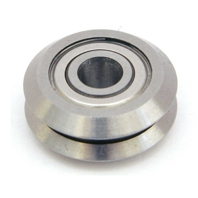 1040001 | MR30.734-9.525-ZZ-VP-5.588 --- Plain Guide Wheels Dual Vee - Size Reference 2 - 30.734x11.113 mm - Chrome Steel SAE 52100 Guide Wheel