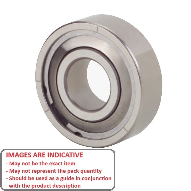 1037293 | S691X-FF-MC34-GR7-R-L23 (50 Pcs) --- Single Row Ball Bearings - 1.5x5x2 mm Unflanged - Stainless Steel AISI 440C - Ribbon Retainer Low Torque Bearing