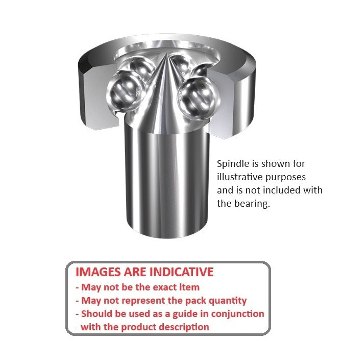 1063917 | BCF13 (100 Pcs) --- Pivot Bearings - 5.16x13x3.5 mm / 0.2 mm Without Inner Ring - Chrome Steel Bearing