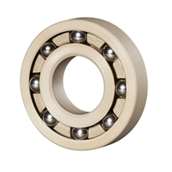 1134233 | P-R16A-PKS6 --- Plastic Bearings - 25.4x50.8x12.7 mm - PEEK with Stainless Steel 316 Balls Bearing