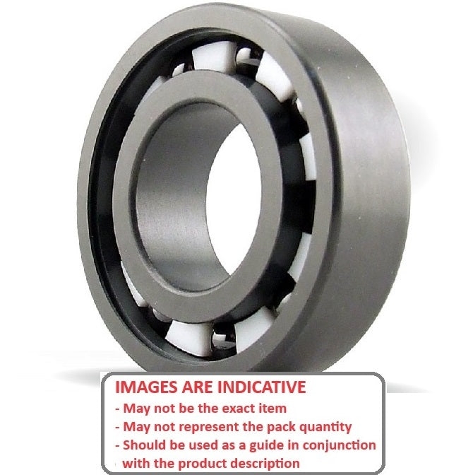 1044681 | CSN-683A-MC34-PK-DRY (10 Pcs) --- Single Row Ball Bearings - 3x7x3 mm Unflanged - Ceramic Silicon Nitride - PEEK Cage Bearing