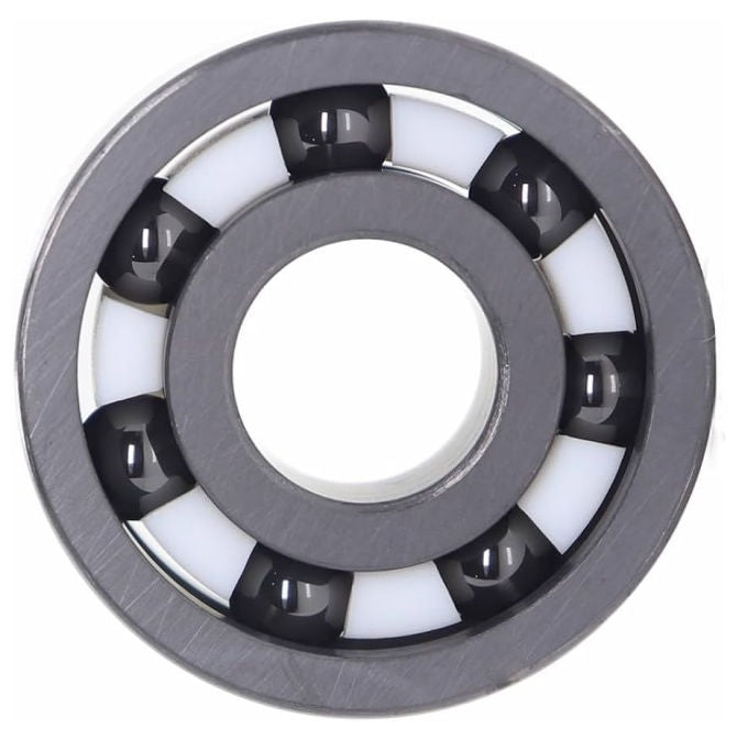 1052074 | CSN-MR84-TF-DRY (100 Pcs) --- Single Row Ball Bearings - 4x8x2 mm Unflanged - Ceramic Silicon Nitride - PTFE Cage Bearing