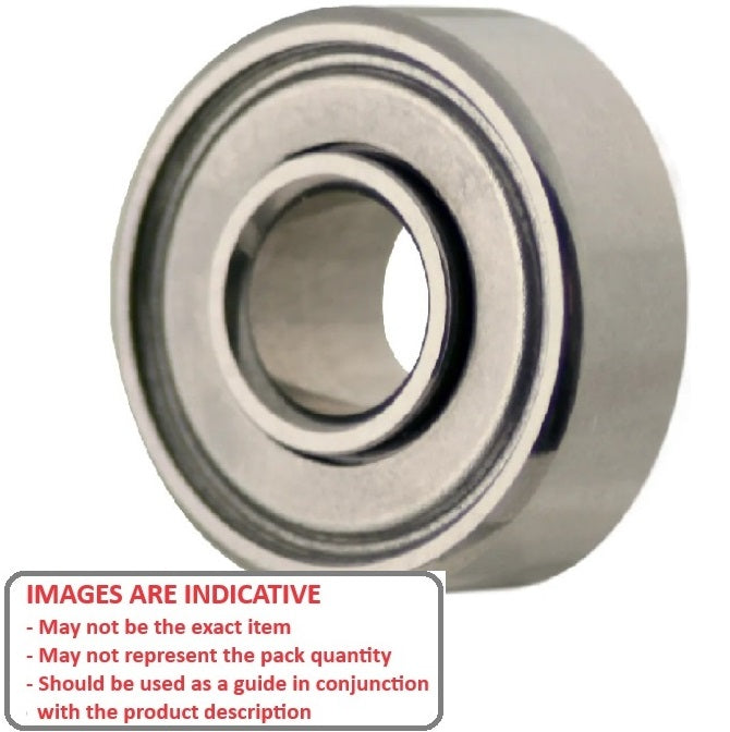 1050769 | SWR155A-ZZS-MC34-U3-G5 (50 Pcs) --- Single Row Ball Bearings - 3.969x7.938x3.175 mm / 3.969 mm Unflanged - Stainless Steel AISI 440C Bearing