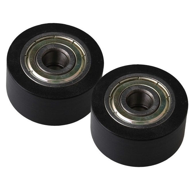 1130489 | NR-0250-060-180-B-ZZ (2 Pcs) --- Idler with Bearing Rollers - 25x6x18 mm - Nylon Covered Chrome Steel Roller
