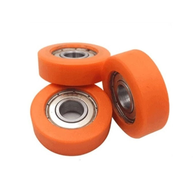 1125731 | NR-0220-060-070-O-ZZ (2 Pcs) --- Idler with Bearing Rollers - 22x6x7 mm - Nylon Covered Chrome Steel Roller