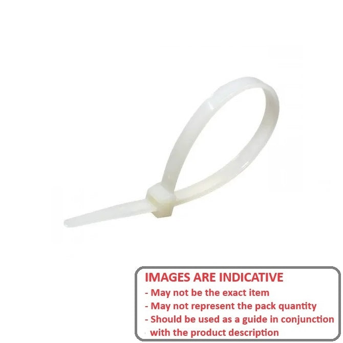 1212577 | CT-300-N-PK100 (100 Pcs) --- Cable Ties Cable and Accessories - 300x4.8 mm - Natural Standard - Plastic Cable Tie