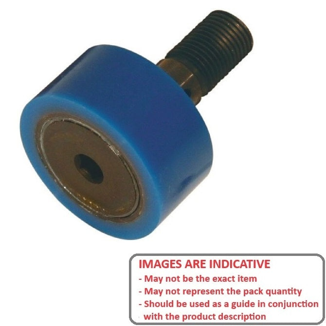 1133797 | CCF-1185RS --- Roller Cam Followers - 25.4x34.925 - 3/8-24 x 9.53 Urethane Covered - Steel with Urethane Cover