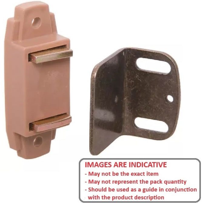 1226035 | AN-181RS --- Magnetic Screw On Catches - Catch  33.325x19.05 mm - Plastic - Tan Catch