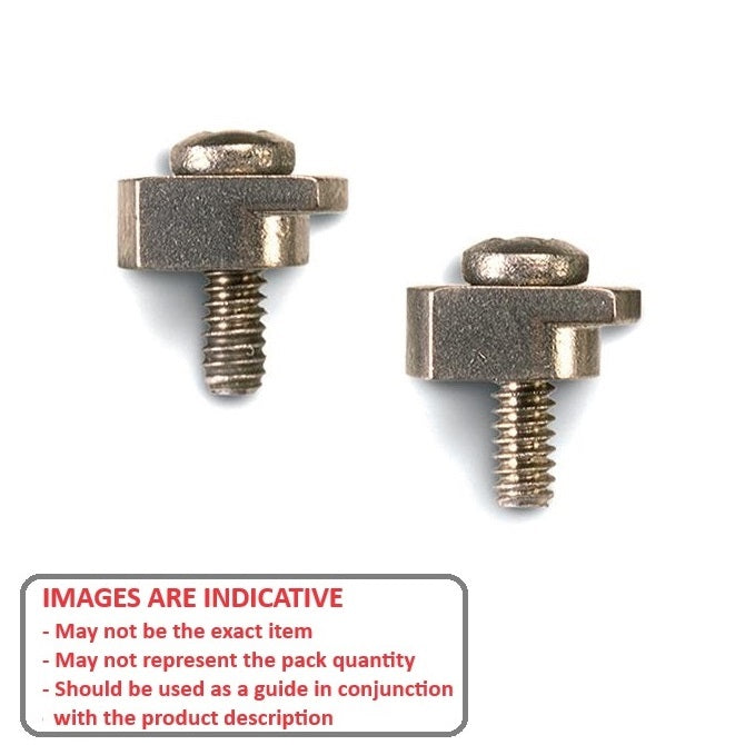 1043382 | CSL-04.00X10.16X2.57F (2 Pcs) --- Syncro Clamps - Screw Size 4-48 UNF - 2.85mm - 10.16x7.938 mm L Shaped - Stainless Steel 18-8 Similar to A2, 303, 304 Clamp