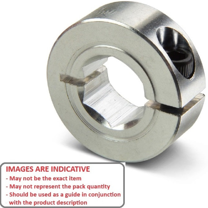 1086383 | COH-00953-027-08-1P-S3 --- Hex Bore Collars - 9.525x27x7.9 mm One Piece - Stainless Steel 303/304 Similar to A2, 18-8 HRB80 Collar