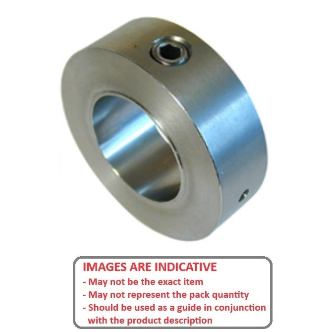 1120035 | COL-01904-038-14-IS-S3 --- Shaft Collars - 19.05x38.1x14.3 mm - Stainless Steel 303/304 Similar to A2, 18-8 HRB80