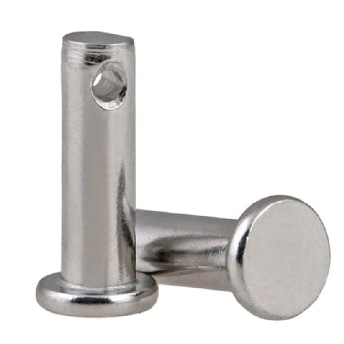 1088300 | CLP-095-0829-S6 (2 Pcs) --- Clevis Pins - 9.53x82.94x88.9 mm Pin Locking - Stainless Steel 316 Similar to A4, 18-10