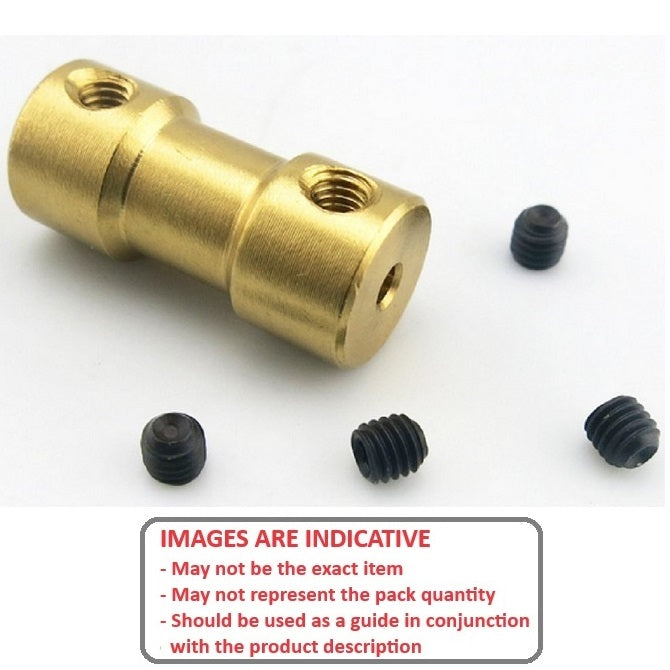 1047416 | CP-032-040-09-R-B --- Rigid Couplings - 3.175x4x9 mm - Brass