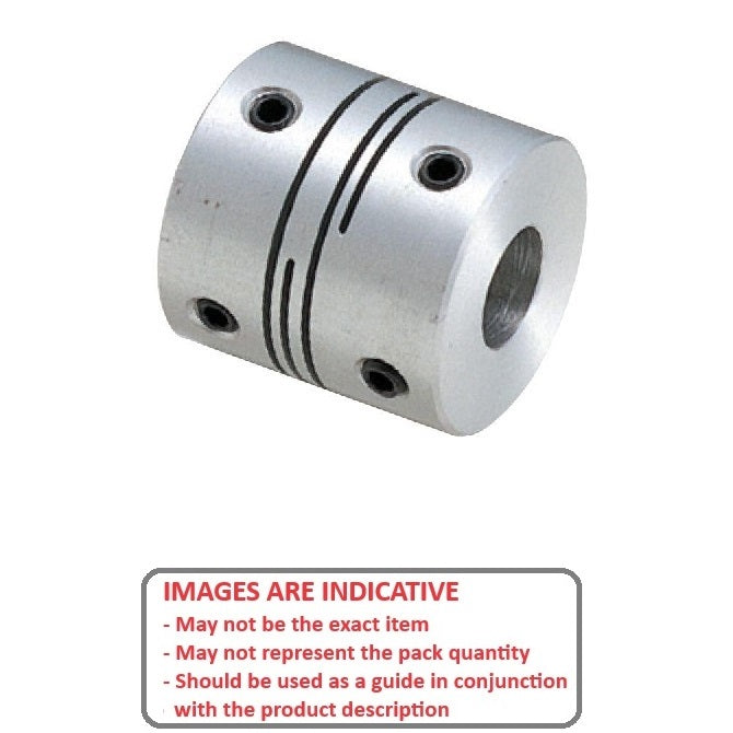 1038861 | CP-020-020-08-010-H-SL4-A --- Slit Couplings - 2x2x8 mm 4 Slit Miniature - Aluminium Coupling