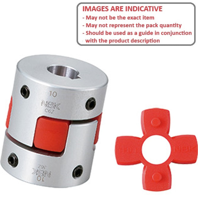 1060725 | CP-050-080-20-030-J-PU98S --- Spider Type C Complete Couplings - 5x8x20 mm - Aluminium with 80 Duro Blue Spider Coupling