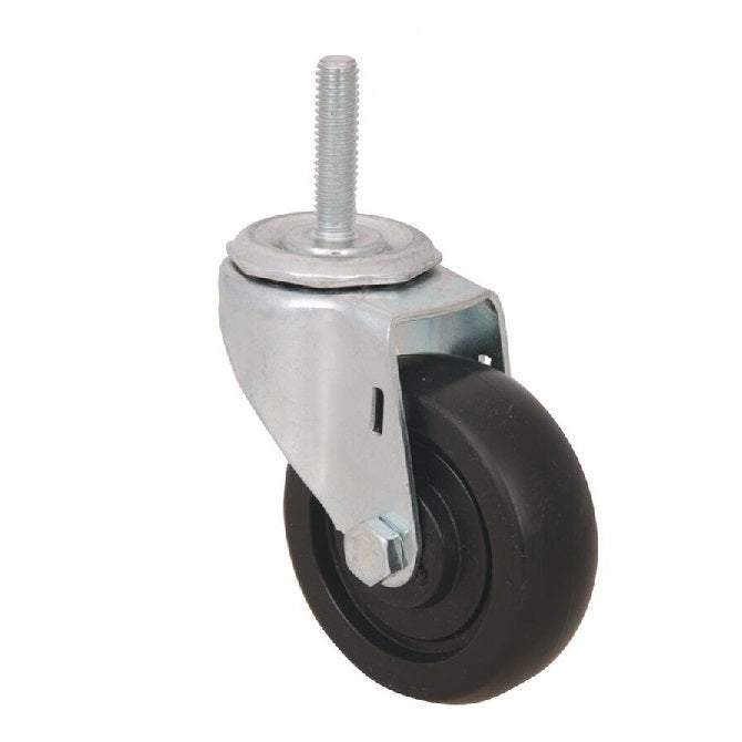 Stud Castors - 50.80 x 20.64 mm Swivel 34  - Soft Rubber