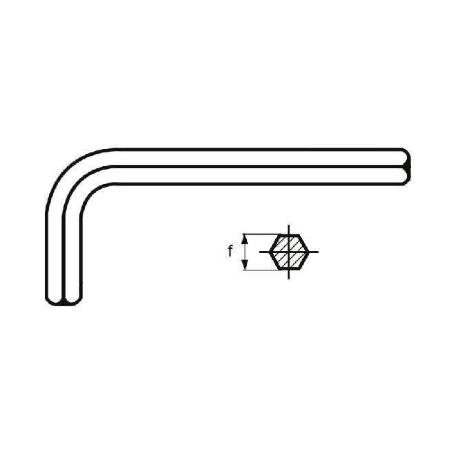 1049045 | HK-0318-S (2 Pcs) --- Keys and Screwdrivers Tools - 3.18 mm Short Arm Hex Keys - Carbon Steel Hex Key