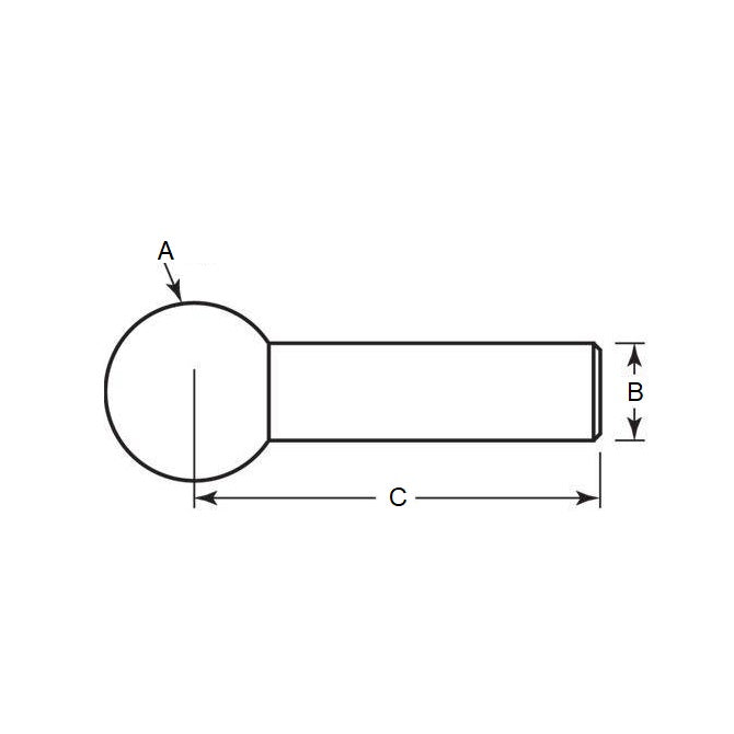 1069860 | BLTO-00635-CS-2P --- Tooling Balls - 6.35x3.175x14.3 mm Two Piece - Carbon Steel Ball