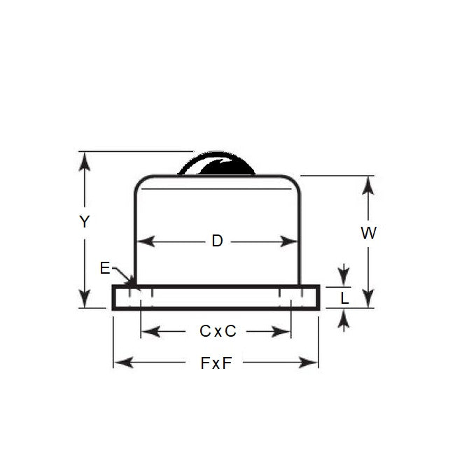 1195596 | BTU0136-006-B-C-HD --- Base Mount Ball Transfer Units - 136 kg - 41.4x5.6 mm Heavy Duty Steel - Carbon Steel