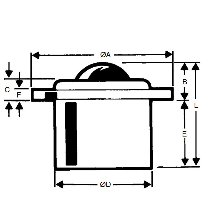 1088906 | BTU0010-004-F-Z-SL-FH --- Spring Loaded Ball Transfer Units - 10 kg - 3.5x36.5 mm Flanged - Steel Zinc Plated