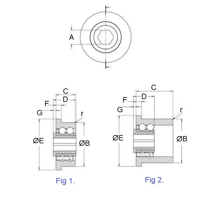 1094383 | CB-452-111H-28-PD (10 Pcs) --- Conveyor Bearings - 11.11x45.21x27.94 mm / 23.62 mm Double Row - Polypropylene Races with Stainless Steel 316 Balls Bearing