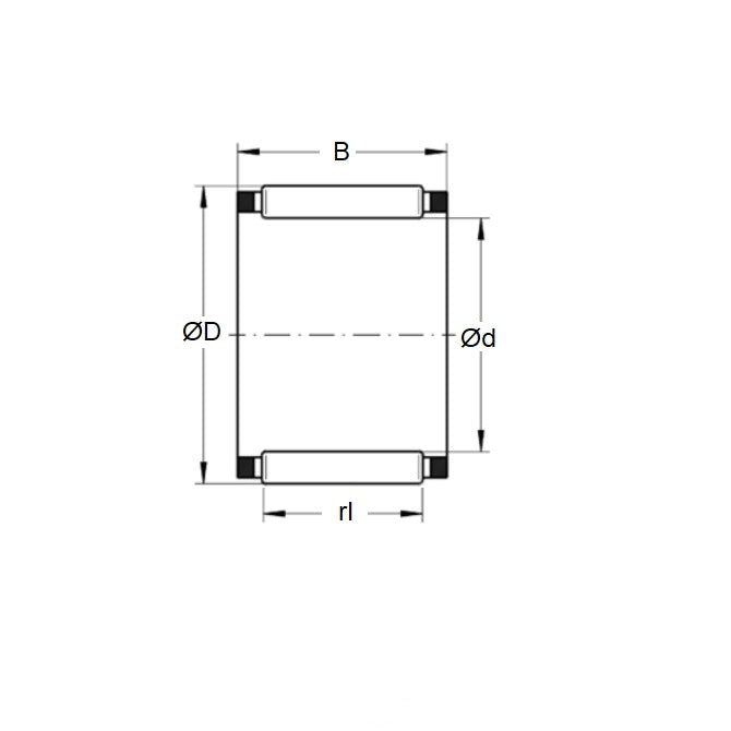 1079838 | NC-0080-0110-0100-ST (5 Pcs) --- Needle Roller without Inner Ring Bearings - 8x11x10 mm / 380 Kgf Cage Type - CSteel Bearing