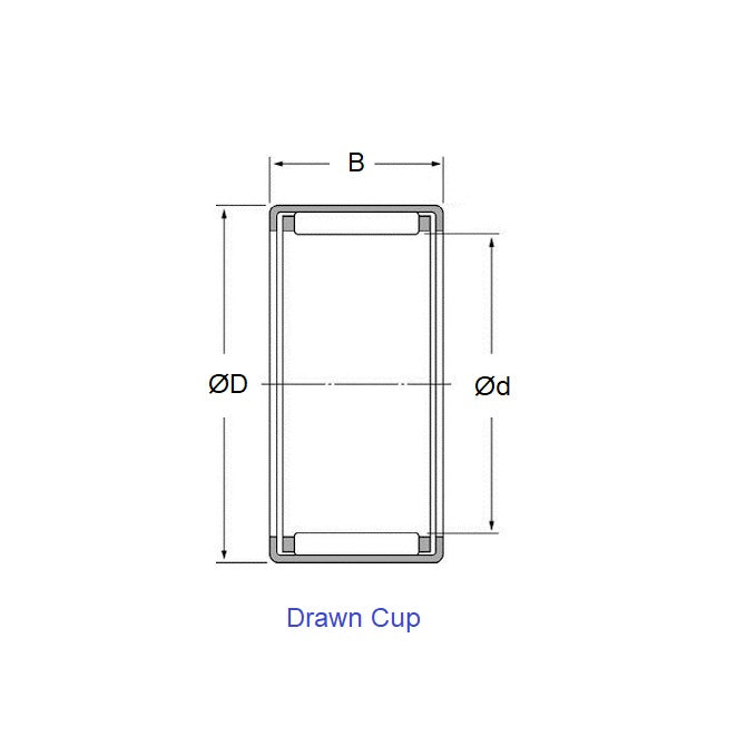 1056188 | NSO-0048-0087-0064-FC --- Needle Roller without Inner Ring Bearings - 4.76x8.73x6.35 mm / 217 Kgf Shell Type - Chrome Steel Bearing